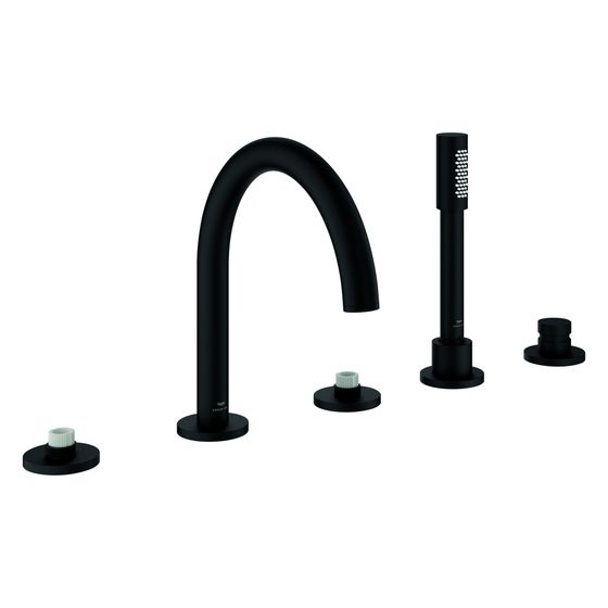 Grohe Atrio Private Collection 5-Loch-Wannen-Kombination, für Hebelgriffe, Phantom Black, 25224KF0
