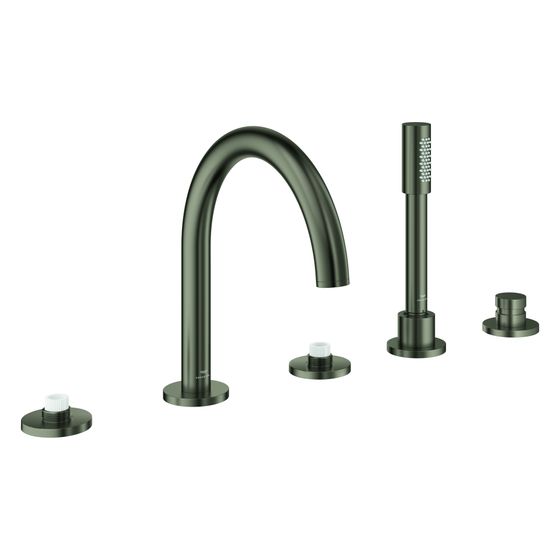 Grohe Atrio Private Collection 5-Loch-Wannen-Kombination, für Hebelgriffe, Satin Graphite, 25224MG0
