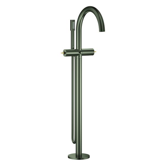 Grohe Atrio Private Collection Wannenbatterie, Bodenmontage, für Hebelgriffe, Fertigmontageset für 45984, Satin Graphite