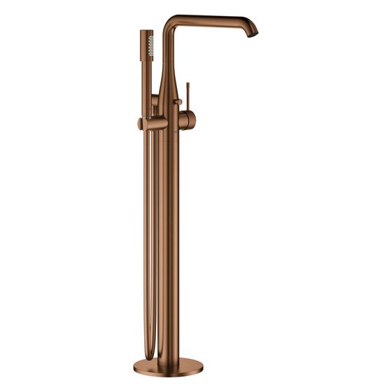 Grohe Essence Einhand-Wannenbatterie, Bodenmontage, Fertigmontageset für 45984, Ausladung 277mm, eigensicher, Warm Sunset geb.