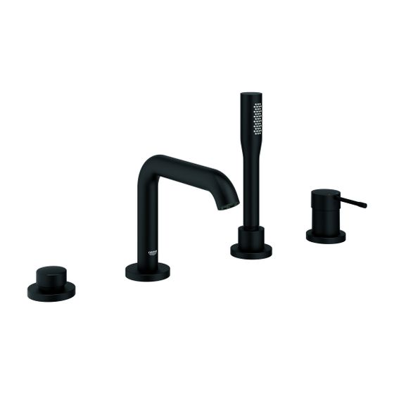 Grohe Essence 4-Loch-Einhand-Wannenkombination Phantom Black, Professional Edition