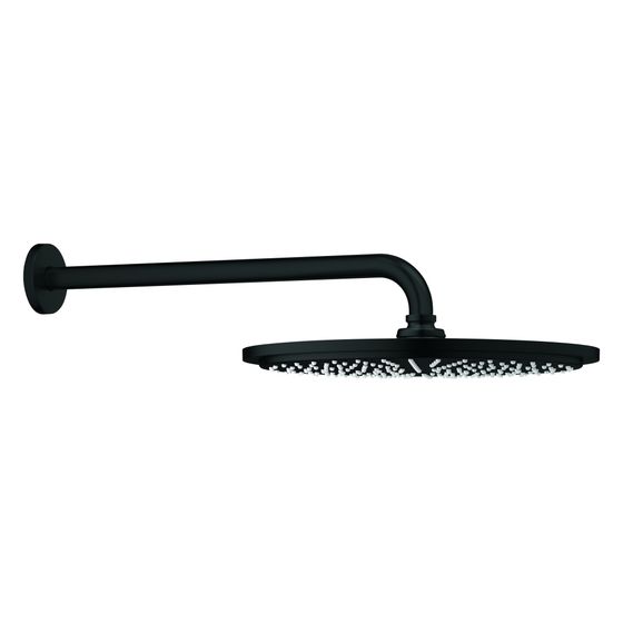 Grohe Rainshower Cosmopolitan 310 Kopfbrauseset, Brausearm 380mm, 1 Strahlart, max. Durchfluss 8l/min, Mattschwarz, 260662430