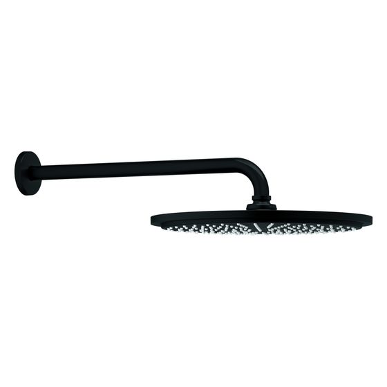 Grohe Rainshower Cosmopolitan 310 Kopfbrauseset, Brausearm 380mm, 1 Strahlart, max. Durchfluss 8l/min, Phantom Black, 26066KF0