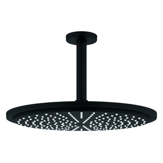 Grohe Rainshower Cosmopolitan 310 Kopfbrauseset, Deckenauslass 142mm, 1 Strahlart, max. Durchfluss 8l/min, Phantom Black