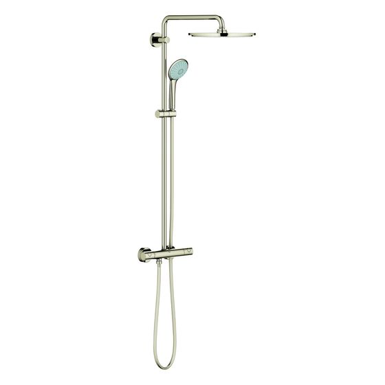 Grohe Euphoria Duschsystem 310 mit Thermostatbatterie für die Wandmontage, Nickel poliert, 26075BE0