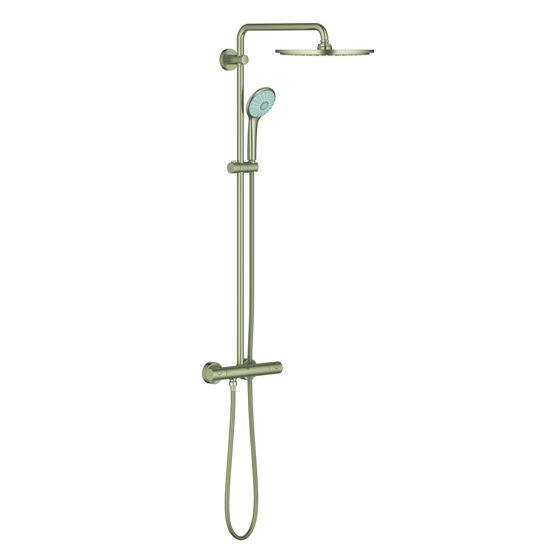Grohe Euphoria Duschsystem 310 mit Thermostatbatt. für die Wandmontage, Nickel gebürstet, 26075EN0
