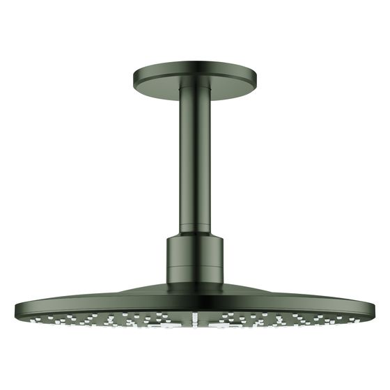 Grohe Rainshower SmartActive 310 Kopfbrauseset, rund, Deckenauslass 142mm, 2 Strahlarten, Satin Graphite, 26477MG0