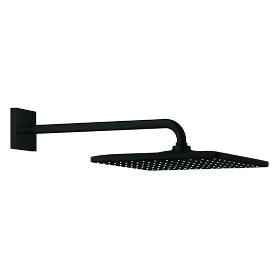 Grohe Rainshower Mono 310 Cube Kopfbrauseset, eckig, Brausearm 422mm, 1 Strahlart, max. Durchfluss 7,5l/min, Mattschwarz