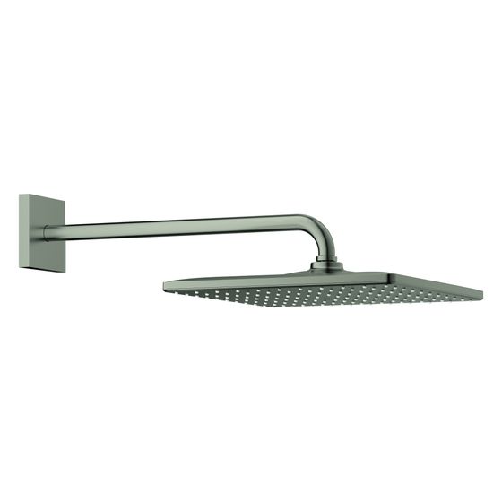 Grohe Rainshower Mono 310 Cube Kopfbrauseset, Brausearm 422mm, 1 Strahlart, max. Durchfluss 7,5l/min, Satin Steel, 26564MS0