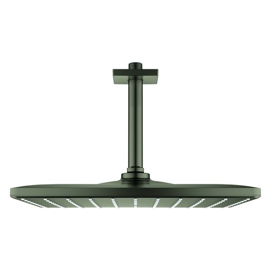 Grohe Rainshower Mono 310 Cube Kopfbrauseset, Deckenauslass 142mm, 1 Strahlart, max. Durchfluss 7,5l/min, Satin Graphite