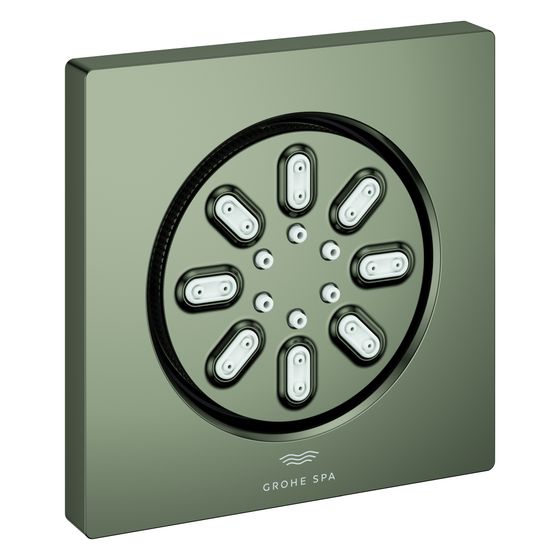 Grohe Rainshower Aqua Seitenbrause eckig, 2 Strahlarten, max. 3,3l/min, mit Einbaukörper und Abdichtung, Satin Graphite
