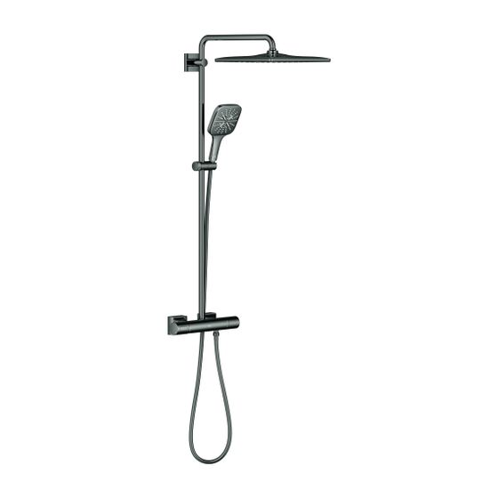 Grohe Rainshower SmartActive 310 Duschsystem, Hard Graphite, 450mm Duscharm, Kopfbrause Mono 310 Cube