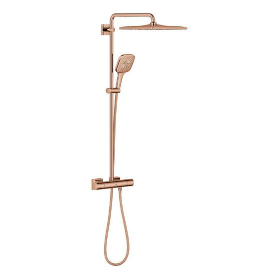 Grohe Rainshower SmartActive 310 Duschsystem m. AP-Thermostatbatt., 450mm, Mono 310 Cube, SmartActive 130 Cube, Warm Sunset