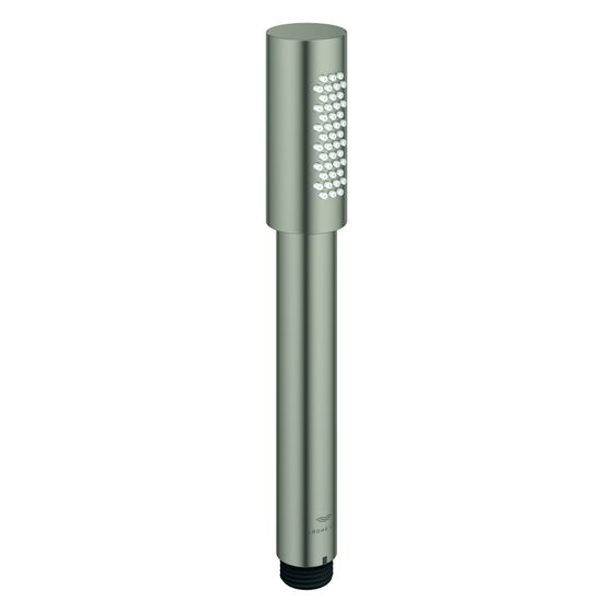 Grohe Rainshower Aqua Stick Handbrause, 1 Strahlart, Durchflusskonstanthalter 6,5l/min, Satin Steel, 26866MS0