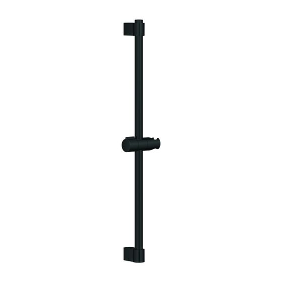 Grohe Tempesta Brausestange 600mm Mattschwarz, mit Wandhaltern, Gleiter und Gelenkstück, obere Konsole variabel