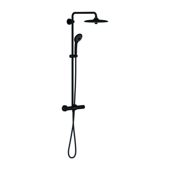 Grohe Euphoria System 260 Duschsystem, Phantom Black, Aufputz-Thermostat 450mm Duscharm, Euphoria 260, Euphoria 110 Massage