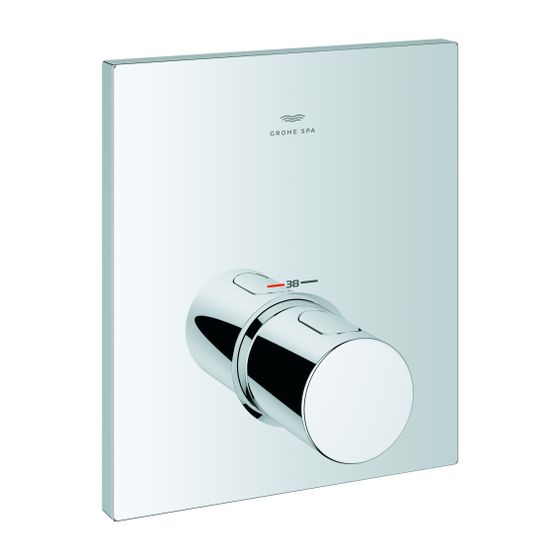 Grohe Thermostatbatterie Grohtherm F Chrom Fertigmontageset für Rapido T, Chrom