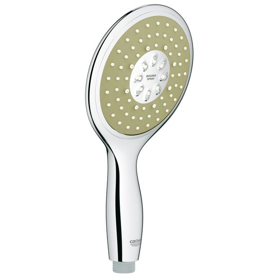 Grohe Power and Soul 130 Handbrause, 4plus Strahlarten, 9,5l/min Durchflusskonstanthalter, Chrom/Kalkstein, 27672DR0