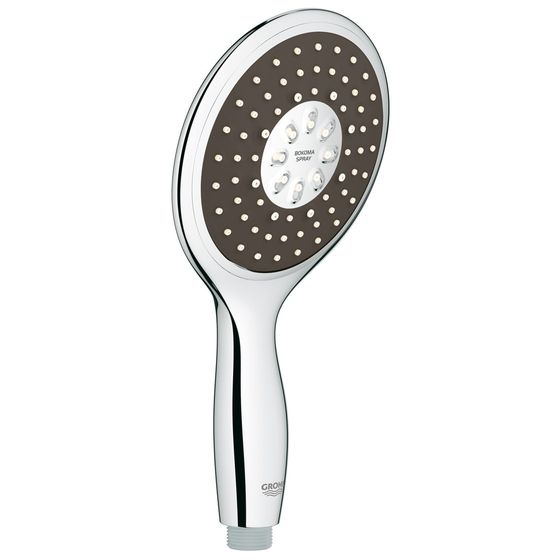 Grohe Power and Soul 130 Handbrause, 4plus Strahlarten, 9,5l/min Durchflusskonstanthalter, Chrom/Braunschiefer, 27672TN0
