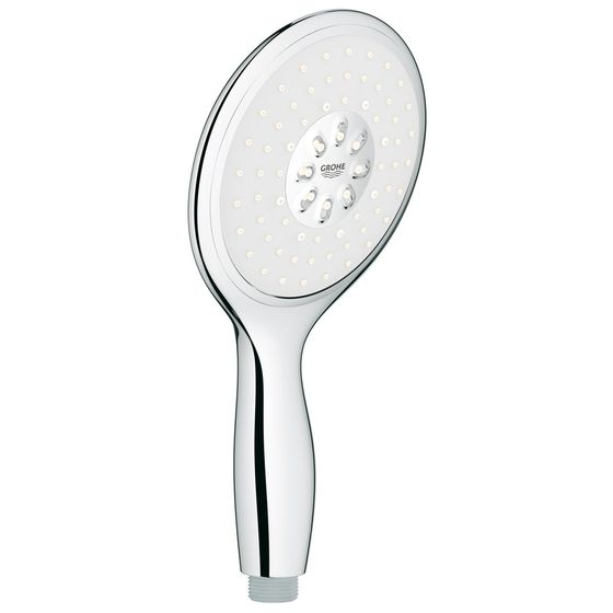 Grohe Power and Soul 130 Handbrause, 4plus Strahlarten, 9,5l/min Durchflusskonstanthalter, Chrom/Moon White, 27673LS0