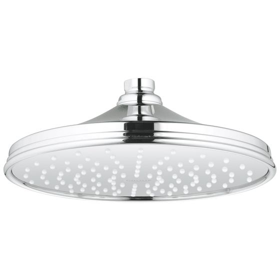 Grohe Rainshower Rustic 210 Kopfbrause, 1 Strahlart, Durchmesser 212mm, mit Kugelgelenk, Chrom, 28369000