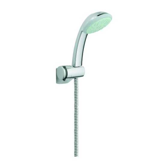 Grohe Tempesta 100 Duo Brausegarnitur, mit Handbrause, Wandhalter und Relexaflex Brauseschlauch 1.750mm, Chrom, 28473000