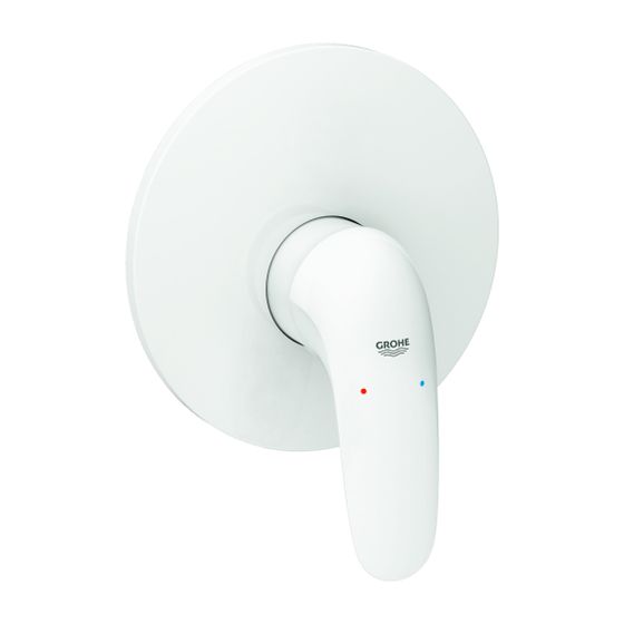 Grohe Einhand-Brausebatterie Eurostyle 29098_3, Fertigmontageset, Messing, Moon White/Chrom, 29098LS3