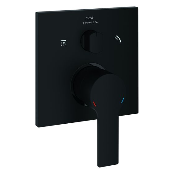 Grohe Allure Einhandbatterie, Fertigmontageset, 3-Wege Umstellung, Phantom Black, 29176KF1