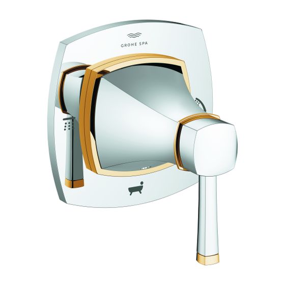 Grohe Grandera 5-Wege Umstellung Chrom Fertigmontageset /Gold