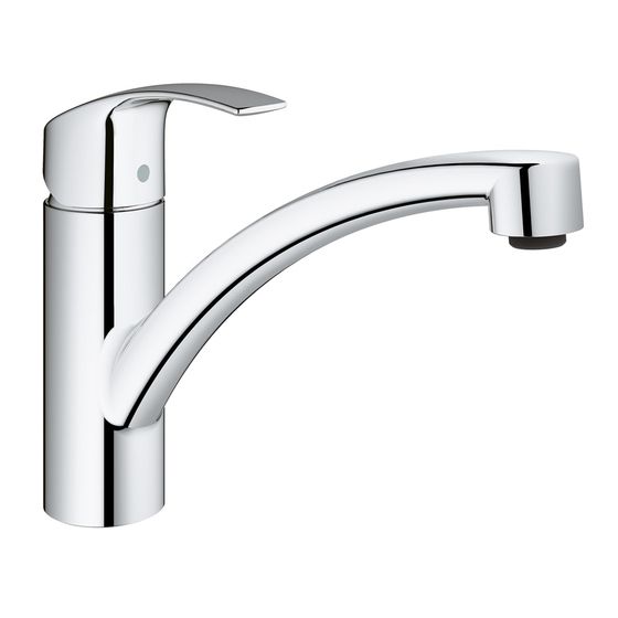 Grohe Eurosmart Einhand-Spültischbatterie, Einlochmontage Einhand, Energie-Spar-Funktion, Chrom, 30260002