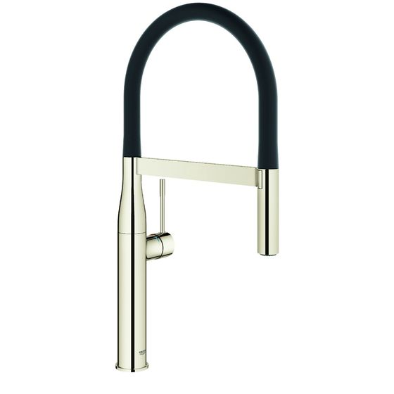 Grohe Essence Einhand-Spültischbatterie, 1-Loch-Montage, ausziehbare Dual Spülbrause, Nickel poliert, 30294BE0