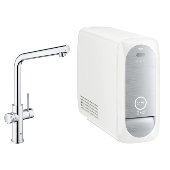 Grohe Blue Home Starter Kit, L-Auslauf, 1-Loch-Montage, Chrom, 31454000