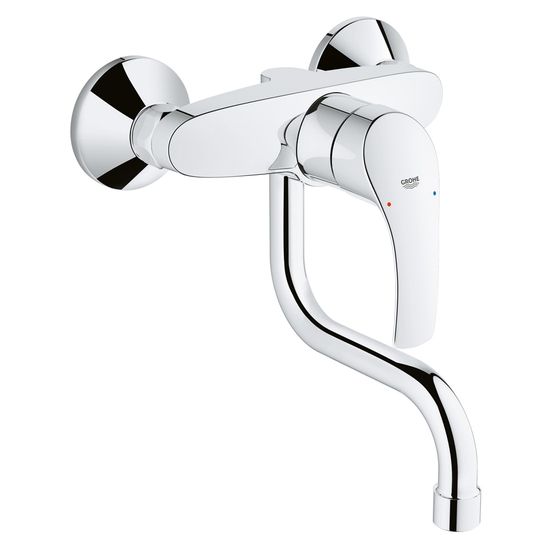 Grohe Eurosmart Einhand-Spültischbatterie, Wandmontage, Ausladung 150mm, Chrom, 31509002