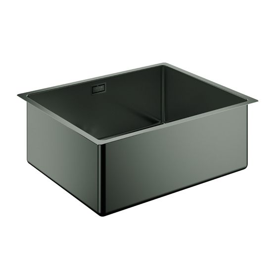 Grohe Unterbau-Edelstahlspüle K700, mit 1 Becken 540x440mm, Hard Graphite gebürstet, 31574AL0