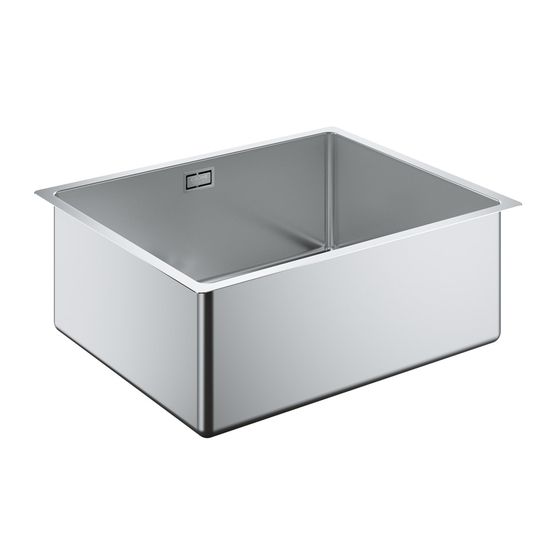 Grohe Unterbau-Edelstahlspüle K700, mit 1 Becken 540x440mm, Edelstahl, 31574SD0