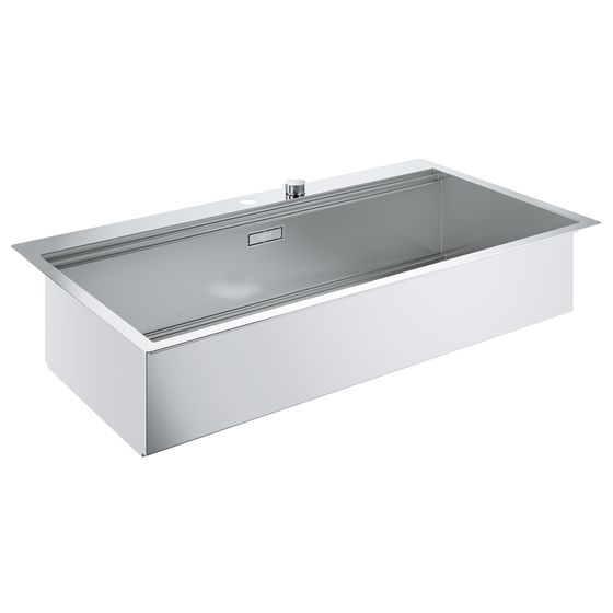 Grohe Edelstahlspüle K800 mit 1 Becken, 1024x560mm, Einbau flächenbündig, Oberfläche Satin Finish, 31586SD0