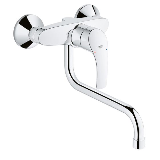 Grohe Eurosmart Einhand-Spültischbatterie, Wandmontage, 277mm Ausladung, Chrom, 32224002