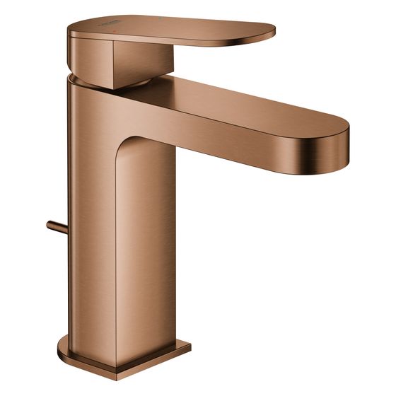 Grohe Plus Einhand-Waschtischbatterie, S-Size, 1-Loch-Montage, mit Zugstangen-Ablaufgarnitur, Warm Sunset gebürstet, 32612DL4