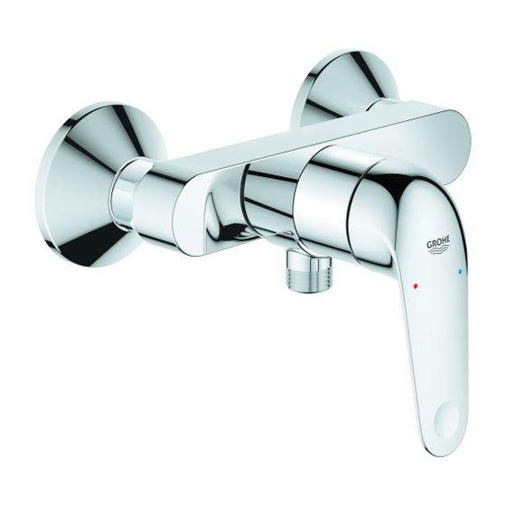 Grohe Euroeco Einhand-Brausebatterie Euroeco, Wandmontage, Temperaturbegrenzer, S-Anschlüsse, Chrom