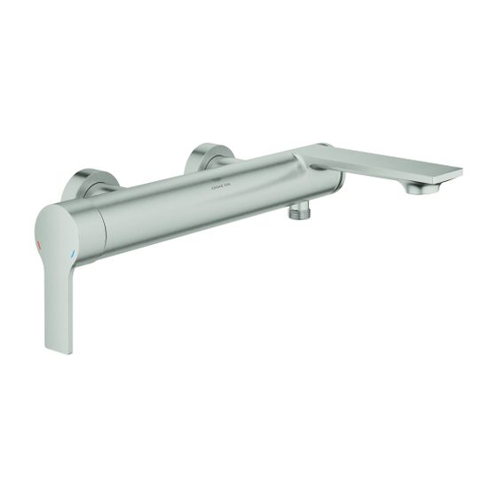 Grohe Allure Einhand-Wannenbatterie Supersteel, Wandmontage