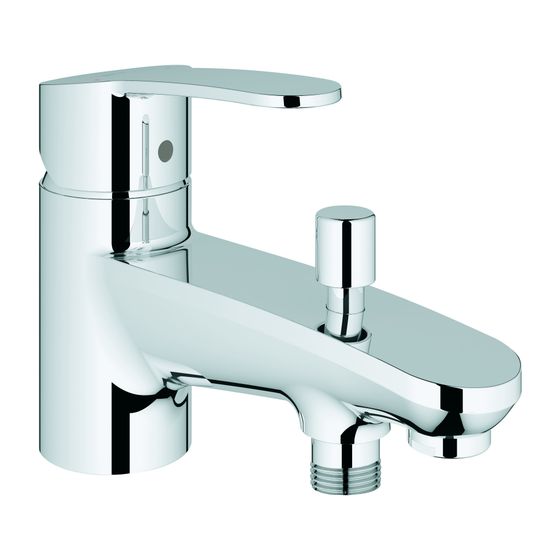 Grohe Eurostyle Cosmopolitan Einhand-Wannenbatterie, Einlochmontage, Keramikkartusche, einstellbare Mindestmenge 2,5l/min, Chrom