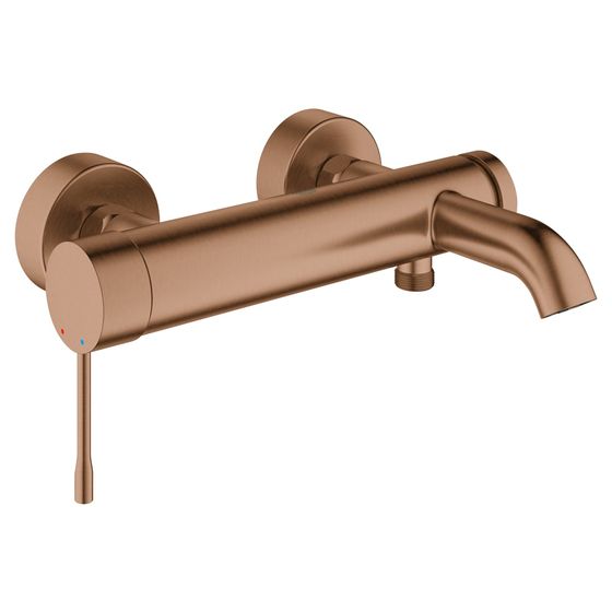Grohe Essence Einhand-Wannenbatterie, Wandmontage, eigensicher, Warm Sunset gebürstet, 33624DL1