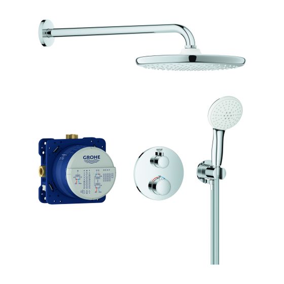 Grohe Grotherm UP-Duschsystem Tempesta 250 Kopfbrause UP-Batt. 2-Wege SmartBox Tempesta 110 Handbrause, Chrom