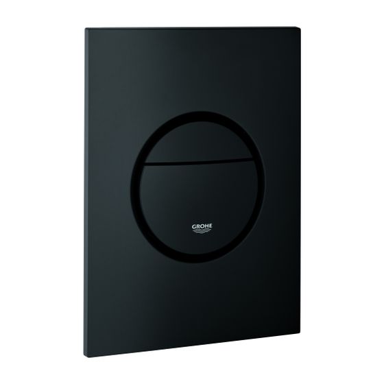 Grohe Cosmopolitan Nova S WC-Betätigung, Drückerplatte, Phantom Black, 2-Mengen-, Start/Stopp-Betätigung, senkrechte Montage