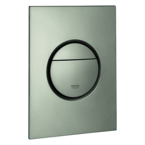 Grohe Nova Cosmopolitan S WC-Betätigung, 2-Mengen-Spülung oder Start-Stopp-Betätigung, senkrechte Montage, Satin Steel