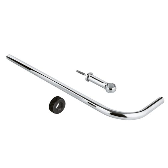 Grohe Spülrohr für WC-Druckspüler, gerade, Messing, D 28x26mm, 700x250mm, Chrom, 38251000