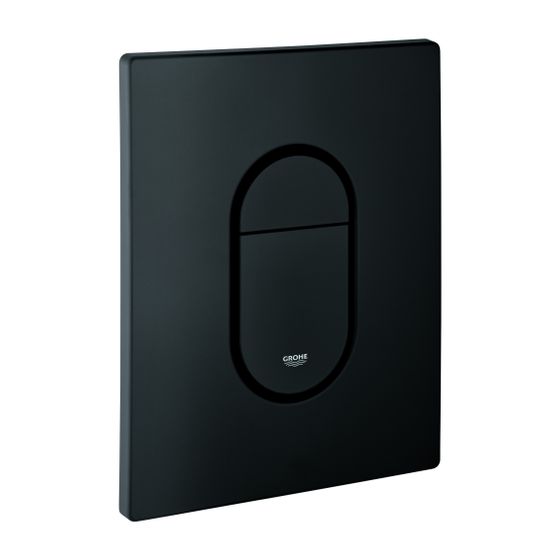 Grohe Cosmopolitan Arena WC-Betätigung, Drückerplatte, Phantom Black, 2-Mengen-, Start/Stopp-Betätigung, senkrechte Montage