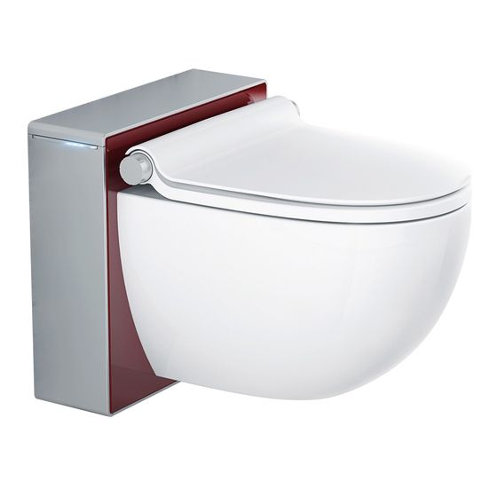 Grohe Sensia IGS Dusch-WC Komplettanlage für Unterputzspülkästen, Wandmontage, Alpinweiß/Rot, 39111LD0