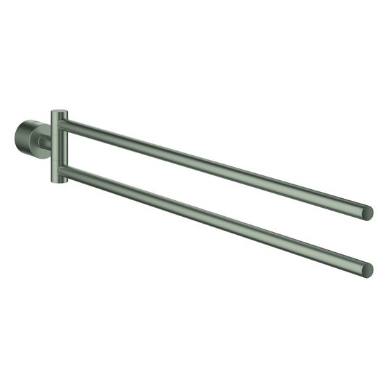 Grohe Atrio Handtuchhalter, 2-armig, nicht schwenkbar, Satin Steel, 40888MS0