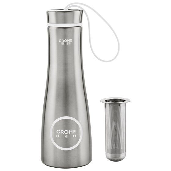 Grohe Red Thermo-Trinkflasche, doppelwandig, 450ml, Edelstahl, 40919SD0